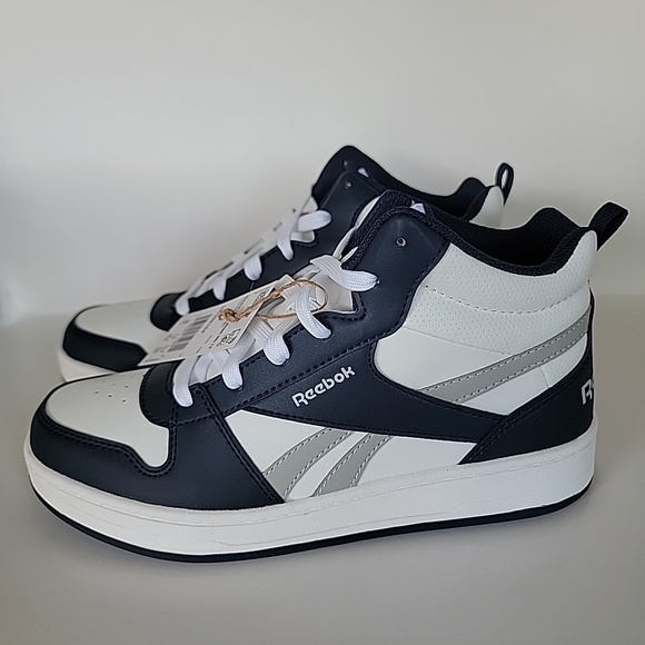 Reebok Royal Prime Mid 2.0 Kids Size 5 Color White/grey/navy - Picture 5 of 12